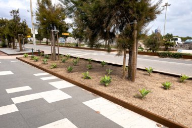 Portekiz 'in Carcavelos kasabasındaki boş yol.