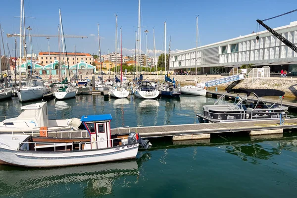 Barche Attraccate Porto Turistico Nella Zona Santa Maria Belem Lisbona — Foto Stock