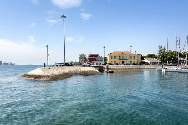 Barcos Atracados Marina Área Santa Maria Belém Cidade Lisboa — Fotografia de Stock