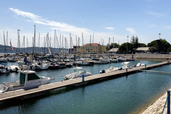 Båtar Dockade Vid Marinan Santa Maria Belem Området Lissabon — Stockfoto