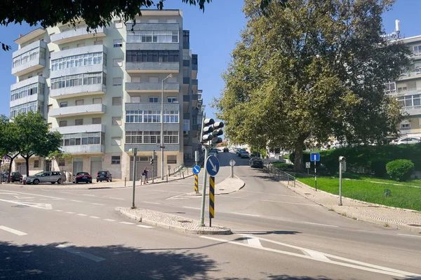 Carretera Vacía Barrio Almada Lisboa —  Fotos de Stock