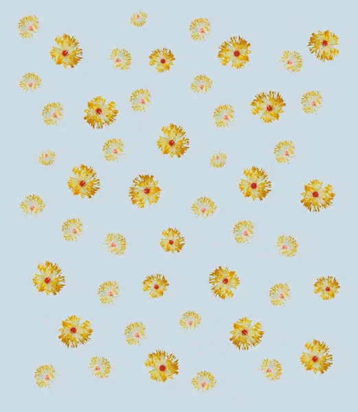 Floral Backgrouns Yellow Flowers Light Background — Stock Photo, Image