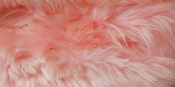Background Pink Fur Long Pile — Stockfoto