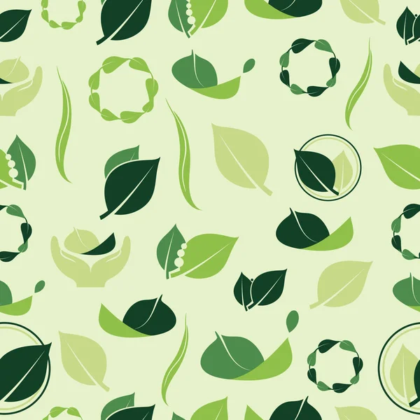 생태적으로 매끄럽지 환경의 생물적 스타일 광란적 나뭇잎 아이콘의 — 스톡 벡터