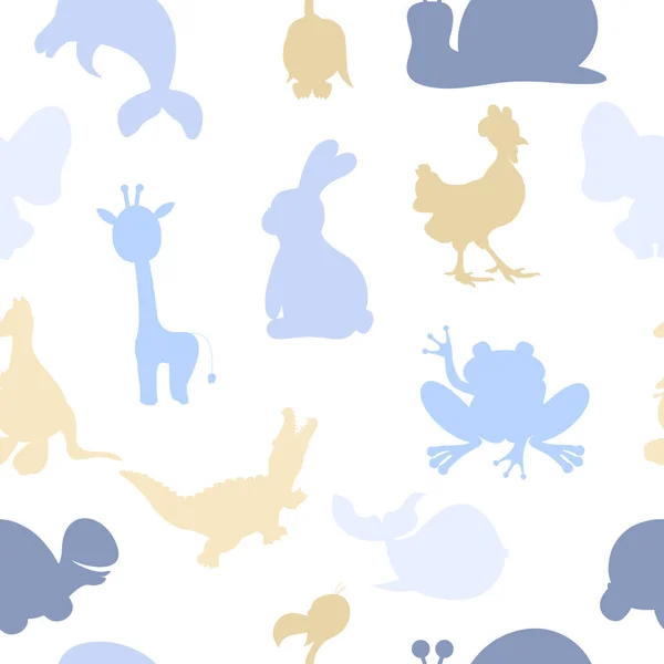 Baby Seamless Pattern Animals Graphic Design Children — 스톡 벡터