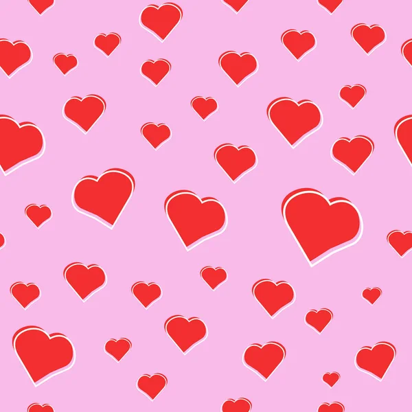 Seamless Pattern Hearts Pattern Love Motif — Stockvector