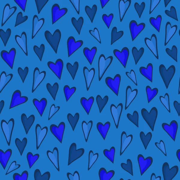 Kalpli kusursuz desen. Mavi duvar kağıdı. Yazdırma, paketleme, tekstil ve giysi için grafik tasarımı.