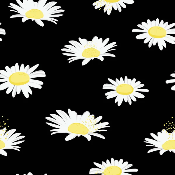 Seamless Floral Pattern Daisy Prints Packaging Design Bedding Wallpaper — Stock Vector