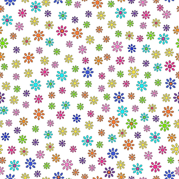 Patrón Sin Costura Floral Diseño Gráfico Doodle Para Niños Estampados — Vector de stock