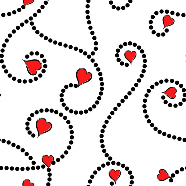 Heart Spiral Seamless Pattern Decorative Pattern Packaging Design Textiles Bedding — ストックベクタ