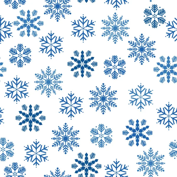 Patrón Sin Costuras Navidad Copos Nieve Está Nevando Patrón Decorativo — Vector de stock