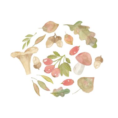 Yaratıcılık için sonbahar suluboya seti