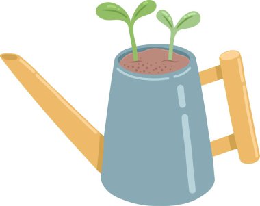 Çiçek, bitki, ağaç ve filizle sulama tenekesi