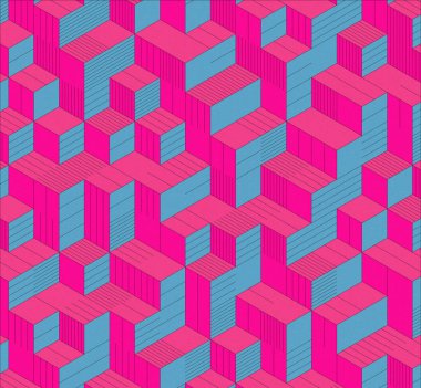 İzometrik küp. Renkli ve gürültü desenli. Mezuniyet geçmişi. 3 boyutlu izometrik küp. Pankart Duvar Kağıdı.