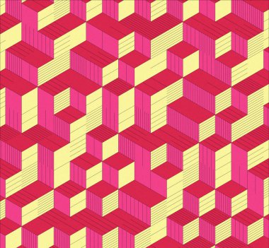 İzometrik küp. Renkli ve gürültü desenli. Mezuniyet geçmişi. 3 boyutlu izometrik küp. Pankart Duvar Kağıdı.