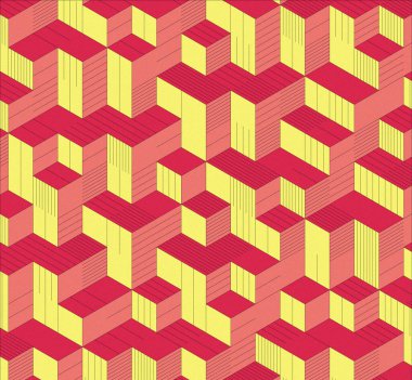 İzometrik küp. Renkli ve gürültü desenli. Mezuniyet geçmişi. 3 boyutlu izometrik küp. Pankart Duvar Kağıdı.