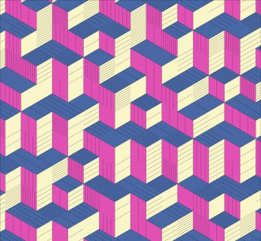 İzometrik küp. Renkli ve gürültü desenli. Mezuniyet geçmişi. 3 boyutlu izometrik küp. Pankart Duvar Kağıdı.