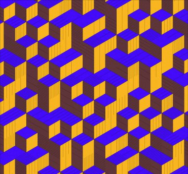 İzometrik küp. Renkli ve gürültü desenli. Mezuniyet geçmişi. 3 boyutlu izometrik küp. Pankart Duvar Kağıdı.