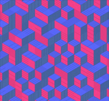 İzometrik küp. Renkli ve gürültü desenli. Mezuniyet geçmişi. 3 boyutlu izometrik küp. Pankart Duvar Kağıdı.