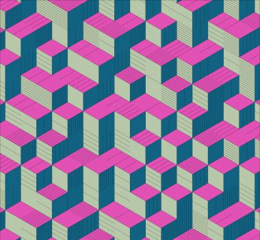 İzometrik küp. Renkli ve gürültü desenli. Mezuniyet geçmişi. 3 boyutlu izometrik küp. Pankart Duvar Kağıdı.