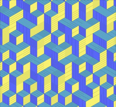 İzometrik küp. Renkli ve gürültü desenli. Mezuniyet geçmişi. 3 boyutlu izometrik küp. Pankart Duvar Kağıdı.