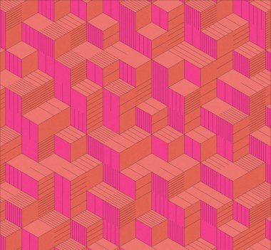 İzometrik küp. Renkli ve gürültü desenli. Mezuniyet geçmişi. 3 boyutlu izometrik küp. Pankart Duvar Kağıdı.