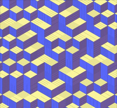 İzometrik küp. Renkli ve gürültü desenli. Mezuniyet geçmişi. 3 boyutlu izometrik küp. Pankart Duvar Kağıdı.