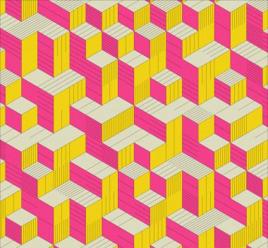 İzometrik küp. Renkli ve gürültü desenli. Mezuniyet geçmişi. 3 boyutlu izometrik küp. Pankart Duvar Kağıdı.