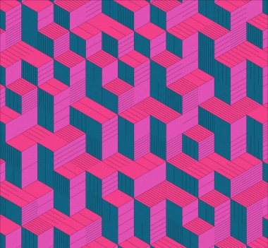 İzometrik küp. Renkli ve gürültü desenli. Mezuniyet geçmişi. 3 boyutlu izometrik küp. Pankart Duvar Kağıdı.