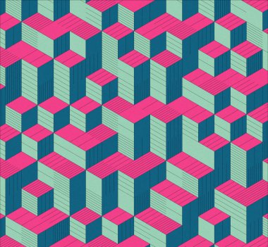 İzometrik küp. Renkli ve gürültü desenli. Mezuniyet geçmişi. 3 boyutlu izometrik küp. Pankart Duvar Kağıdı.