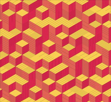 İzometrik küp. Renkli ve gürültü desenli. Mezuniyet geçmişi. 3 boyutlu izometrik küp. Pankart Duvar Kağıdı.