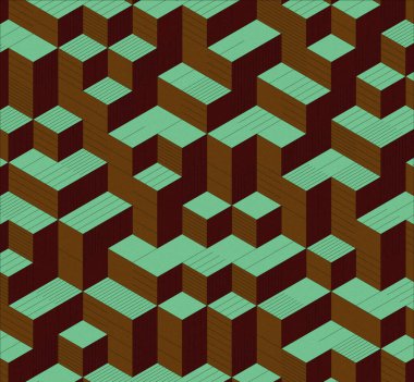 İzometrik küp. Renkli ve gürültü desenli. Mezuniyet geçmişi. 3 boyutlu izometrik küp. Pankart Duvar Kağıdı.