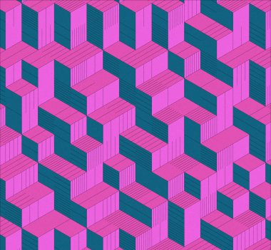 İzometrik küp. Renkli ve gürültü desenli. Mezuniyet geçmişi. 3 boyutlu izometrik küp. Pankart Duvar Kağıdı.