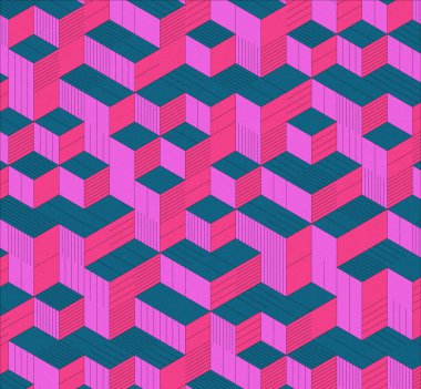 İzometrik küp. Renkli ve gürültü desenli. Mezuniyet geçmişi. 3 boyutlu izometrik küp. Pankart Duvar Kağıdı.