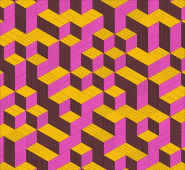 İzometrik küp. Renkli ve gürültü desenli. Mezuniyet geçmişi. 3 boyutlu izometrik küp. Pankart Duvar Kağıdı.