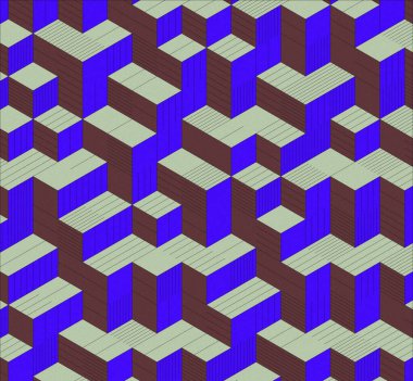 İzometrik küp. Renkli ve gürültü desenli. Mezuniyet geçmişi. 3 boyutlu izometrik küp. Pankart Duvar Kağıdı.