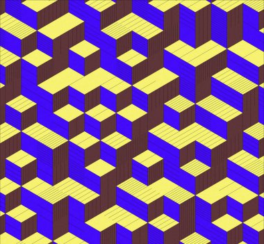 İzometrik küp. Renkli ve gürültü desenli. Mezuniyet geçmişi. 3 boyutlu izometrik küp. Pankart Duvar Kağıdı.