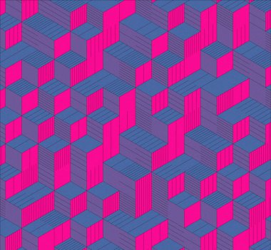 İzometrik küp. Renkli ve gürültü desenli. Mezuniyet geçmişi. 3 boyutlu izometrik küp. Pankart Duvar Kağıdı.