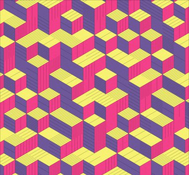 İzometrik küp. Renkli ve gürültü desenli. Mezuniyet geçmişi. 3 boyutlu izometrik küp. Pankart Duvar Kağıdı.