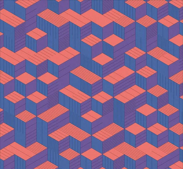 Kość Izometryczna Wielobarwna Dźwiękowa Faktura Gradientowe Tło Sześcian Izometryczny Tapeta — Zdjęcie stockowe