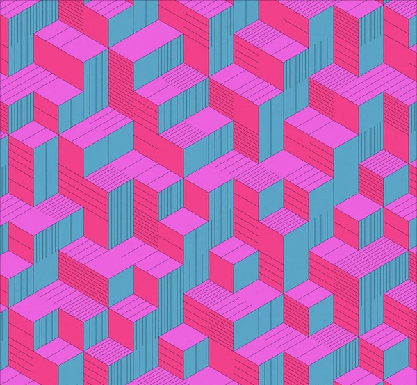 İzometrik küp. Renkli ve gürültü desenli. Mezuniyet geçmişi. 3 boyutlu izometrik küp. Pankart Duvar Kağıdı.