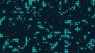 Dijital arka plan. Çok renkli kareler ve noktalar. Soyut. Gradyan arkaplan.