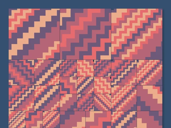 Abstraktes Quadrat Und Dreieck Banner Format Bunt Maler Muster Hintergrund — Stockfoto