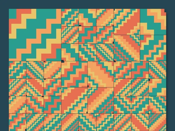 Abstract Vierkant Driehoek Kunst Banner Formaat Kleurrijk Schilder Patroon Gradiënt — Stockfoto