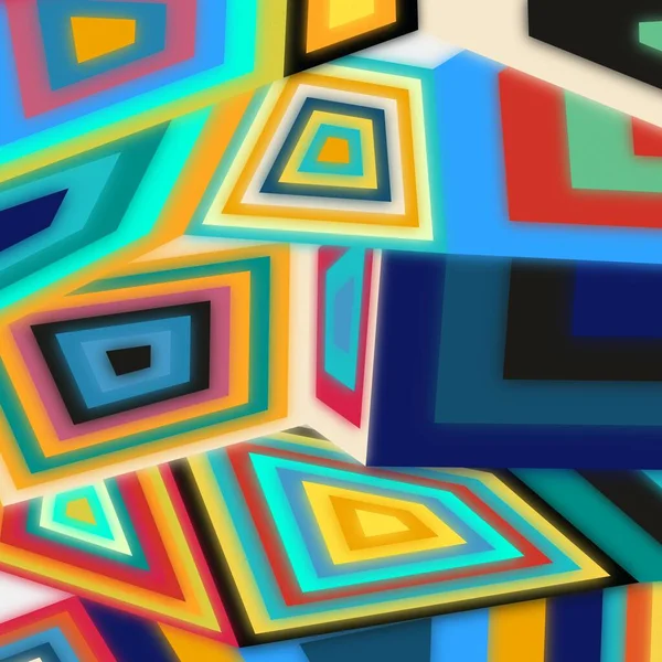 Arte Abstrata Quadrada Triangular Formato Banner Colorido Pintor Padrão Gradiente — Fotografia de Stock