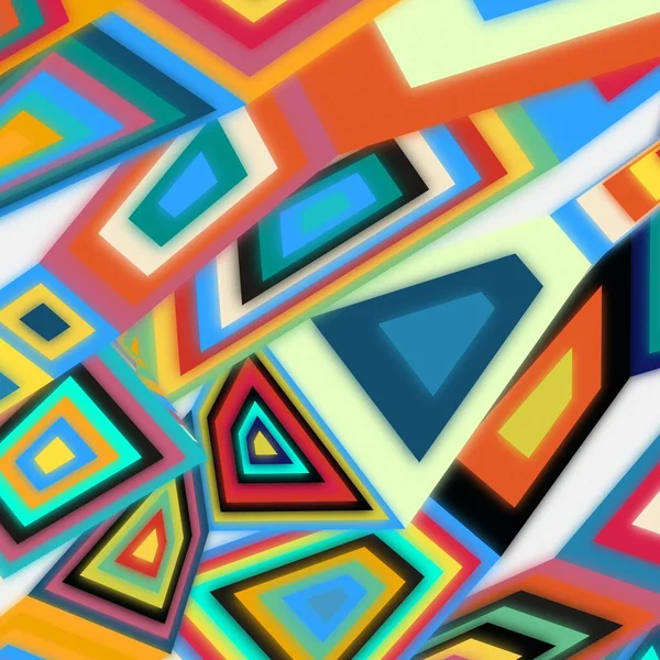 Абстрактное Квадратное Треугольное Искусство Формат Баннера Красочный Художник Шаблон Градиентный — стоковое фото