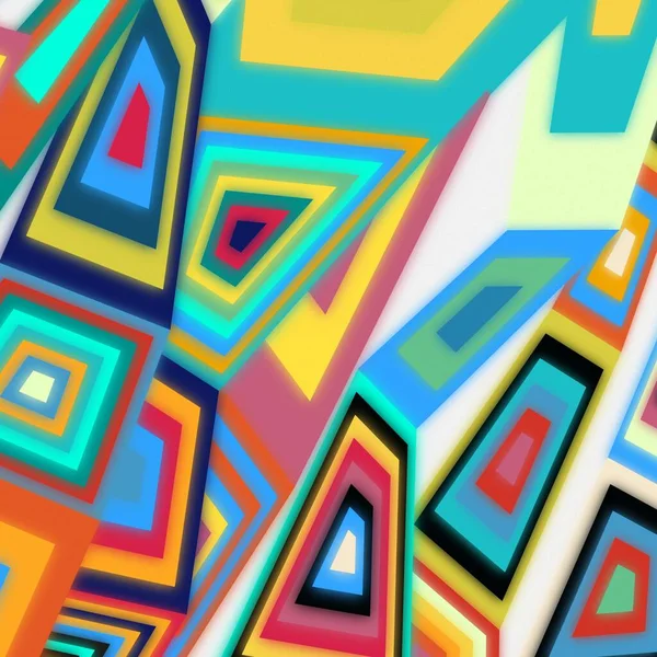 Abstract Square Triangle Art Banner Format Colorful Painter Pattern Gradient — Stock Photo, Image