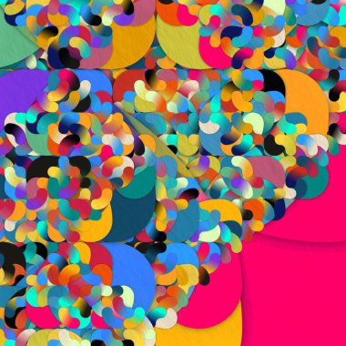 Soyut çember çizgisi sanatı. Sancak biçimi. Renkli. Ressam. Şablon. Mezuniyet geçmişi. İpi oynat. Dalga.