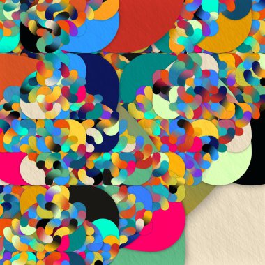 Soyut çember çizgisi sanatı. Sancak biçimi. Renkli. Ressam. Şablon. Mezuniyet geçmişi. İpi oynat. Dalga.