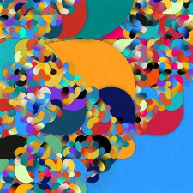 Soyut çember çizgisi sanatı. Sancak biçimi. Renkli. Ressam. Şablon. Mezuniyet geçmişi. İpi oynat. Dalga.